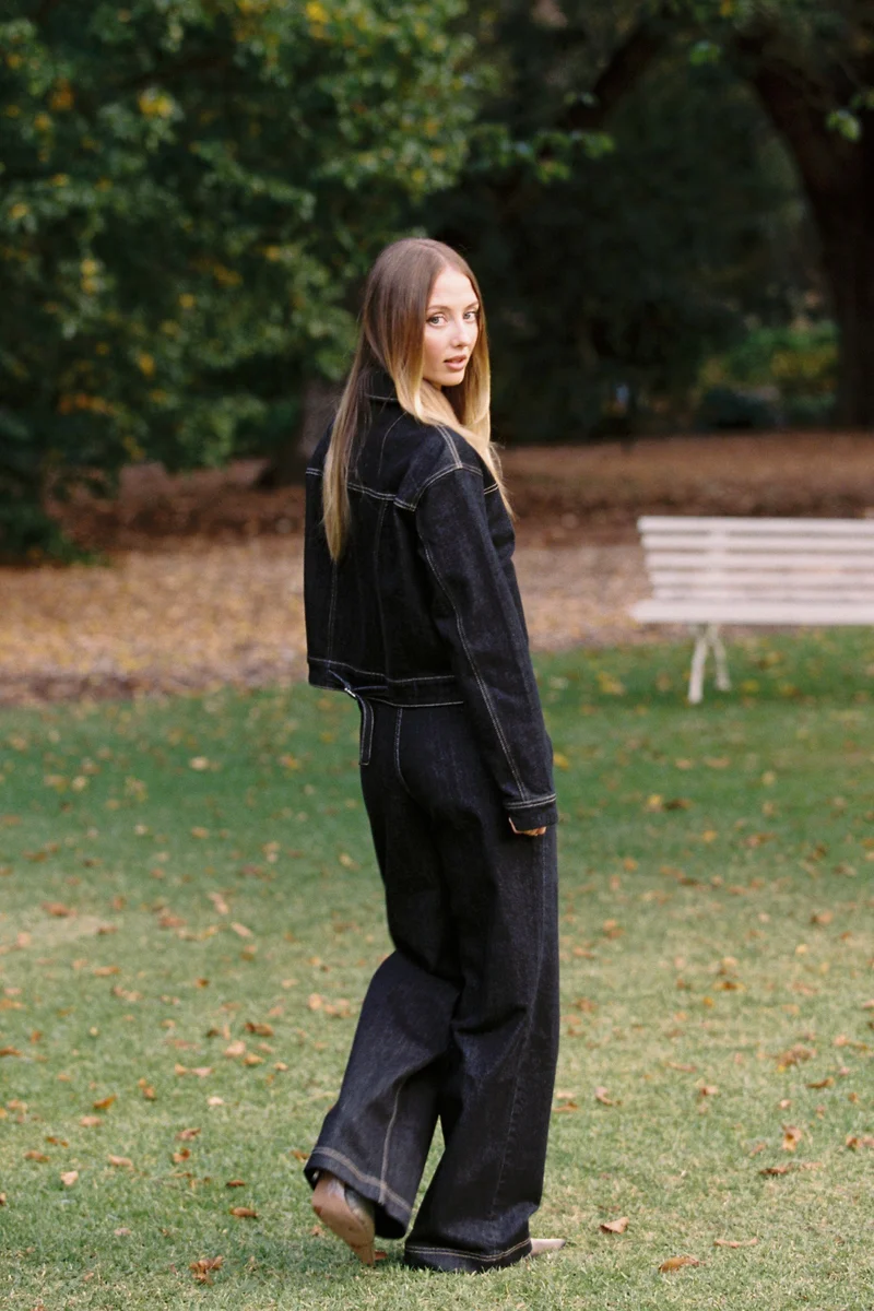 Perfect Stranger Cynthi Mid Baggy Jean Dark Indigo