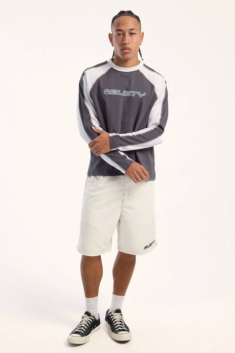 Rusty Flip Daddy Boardshort Cream