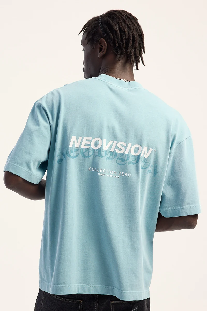 Neovision Static Fade Urban Super Heavy Tee Washed Lagoon