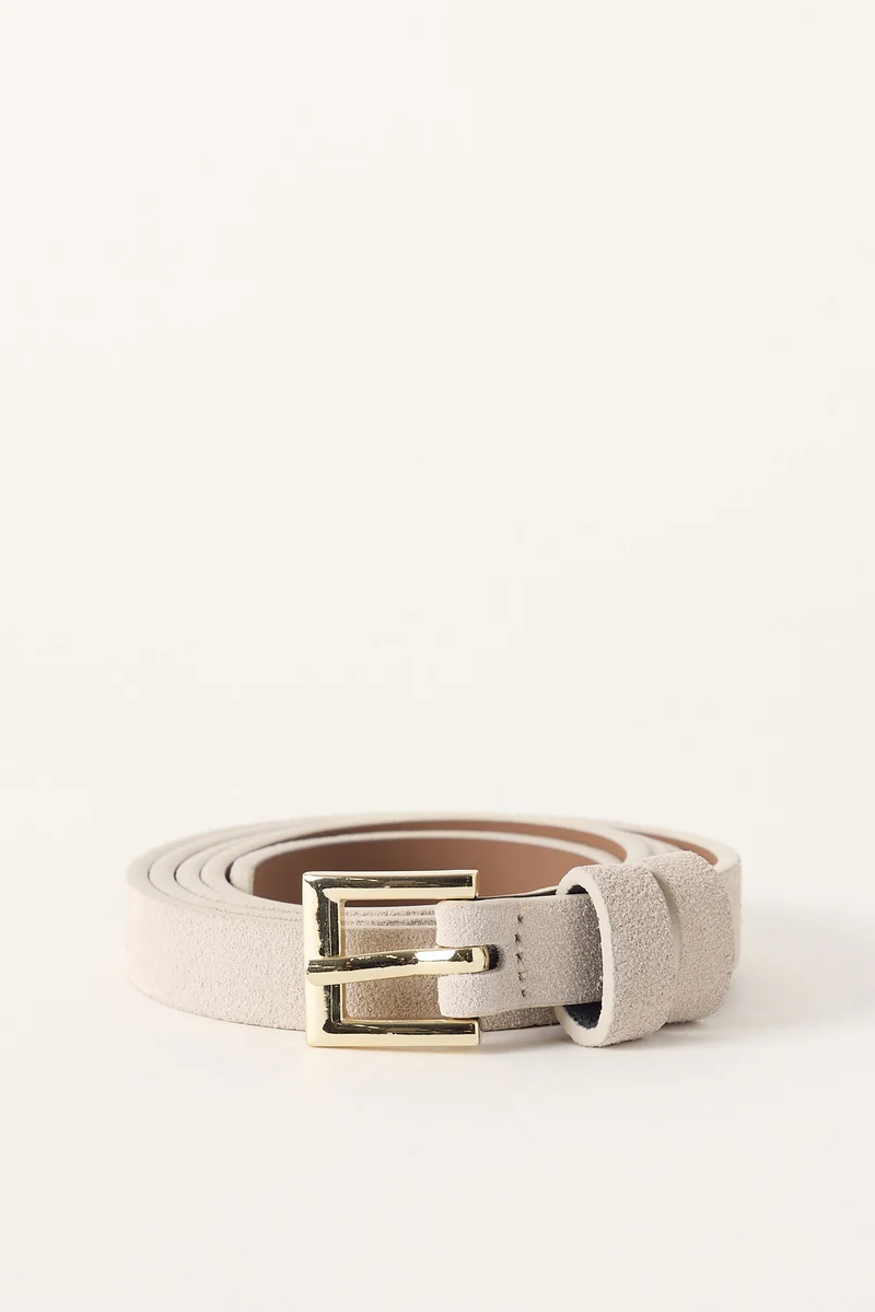 Perfect Stranger Esther Genuine Leather Thin Belt Sand