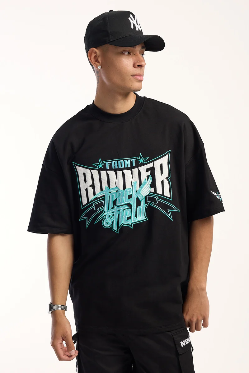 Front Runner Track Runner Tee Black Tiffany