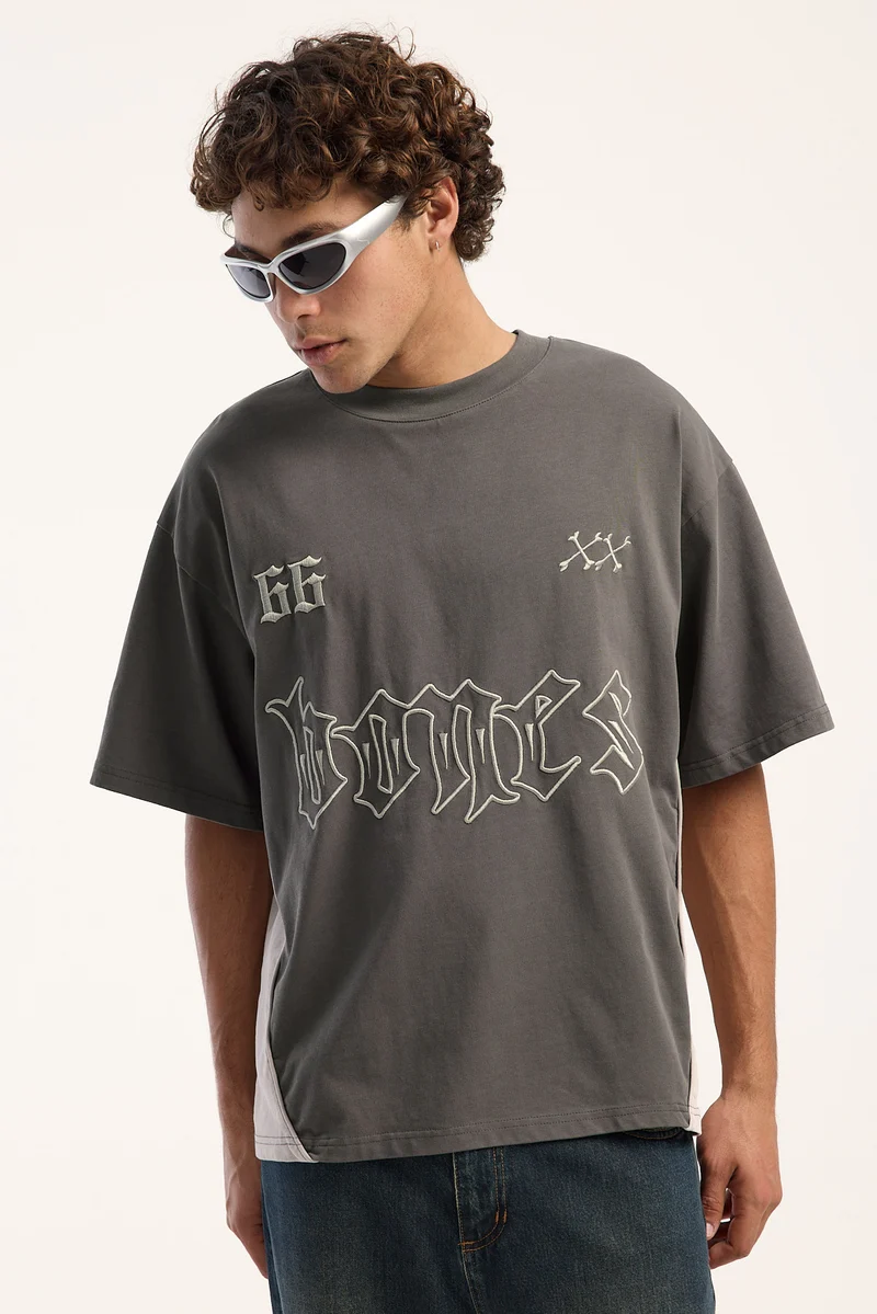 Billy Bones Club 3 Piece Panel Tee Contrast Grey