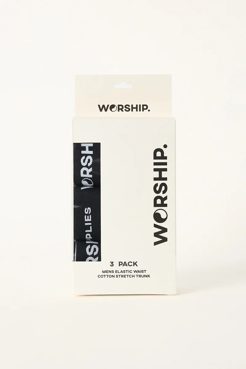 Worship Mens Trunks 3 Pack Multi