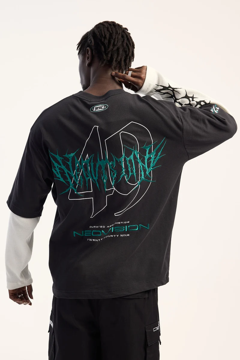 Neovision Morgul Layered Long Sleeve Tee Black