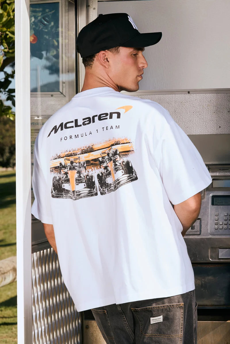 Mitchell & Ness Mclaren Apex Boxy Tee White