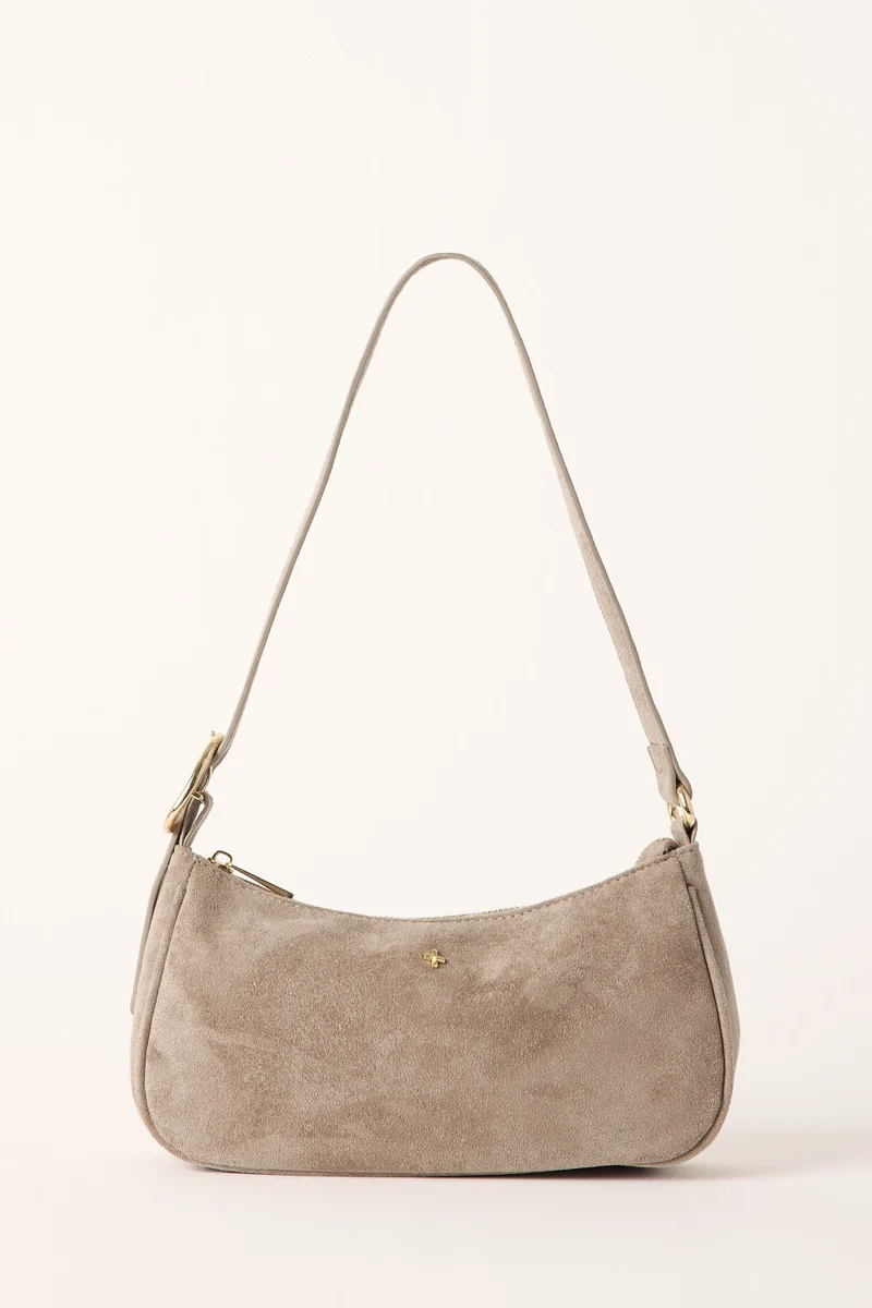 Peta + Jain Jesabel Shoulder Bag Taupe Suede