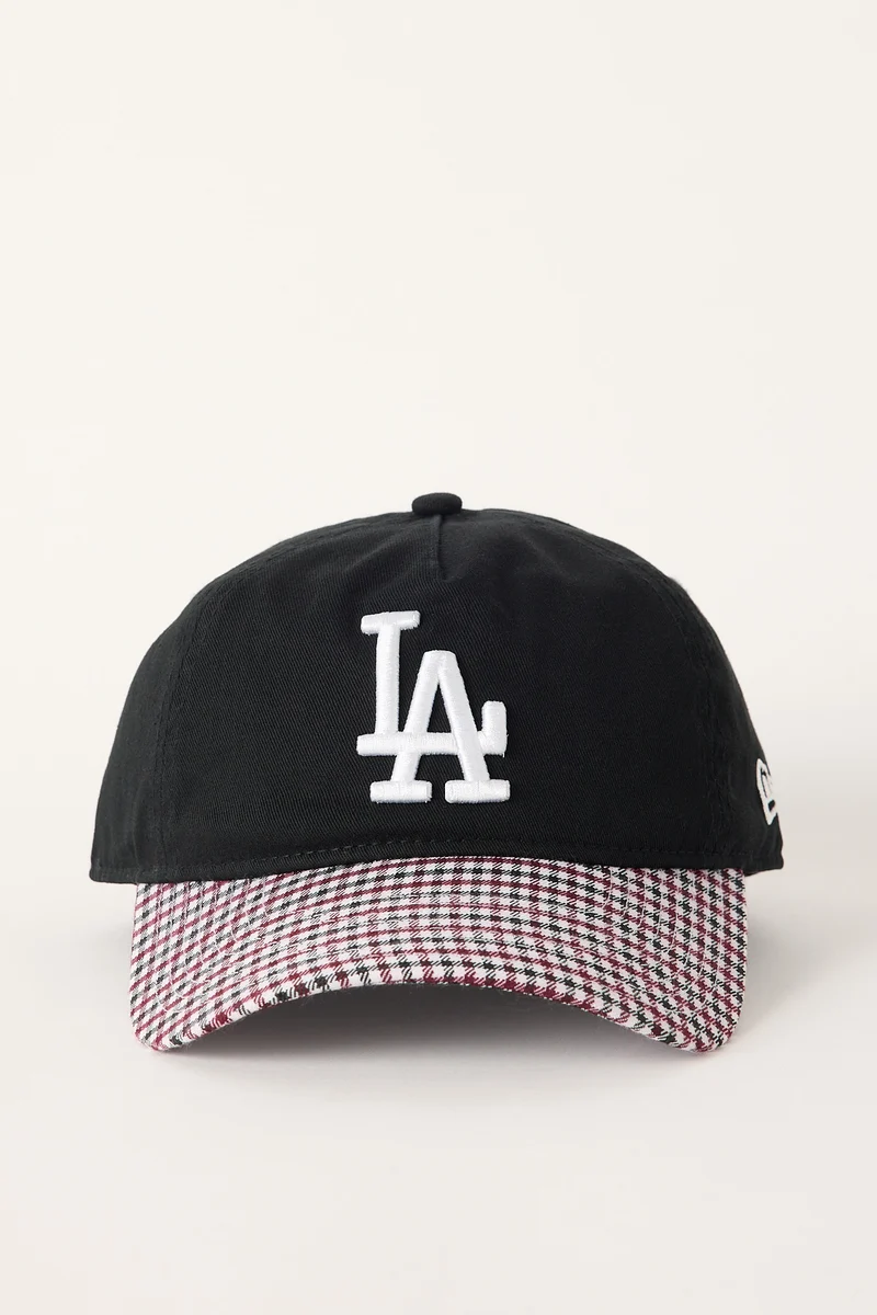 New Era Plaid 9Twenty A-Frame Los Angeles Dodgers Cap Black/Plaid