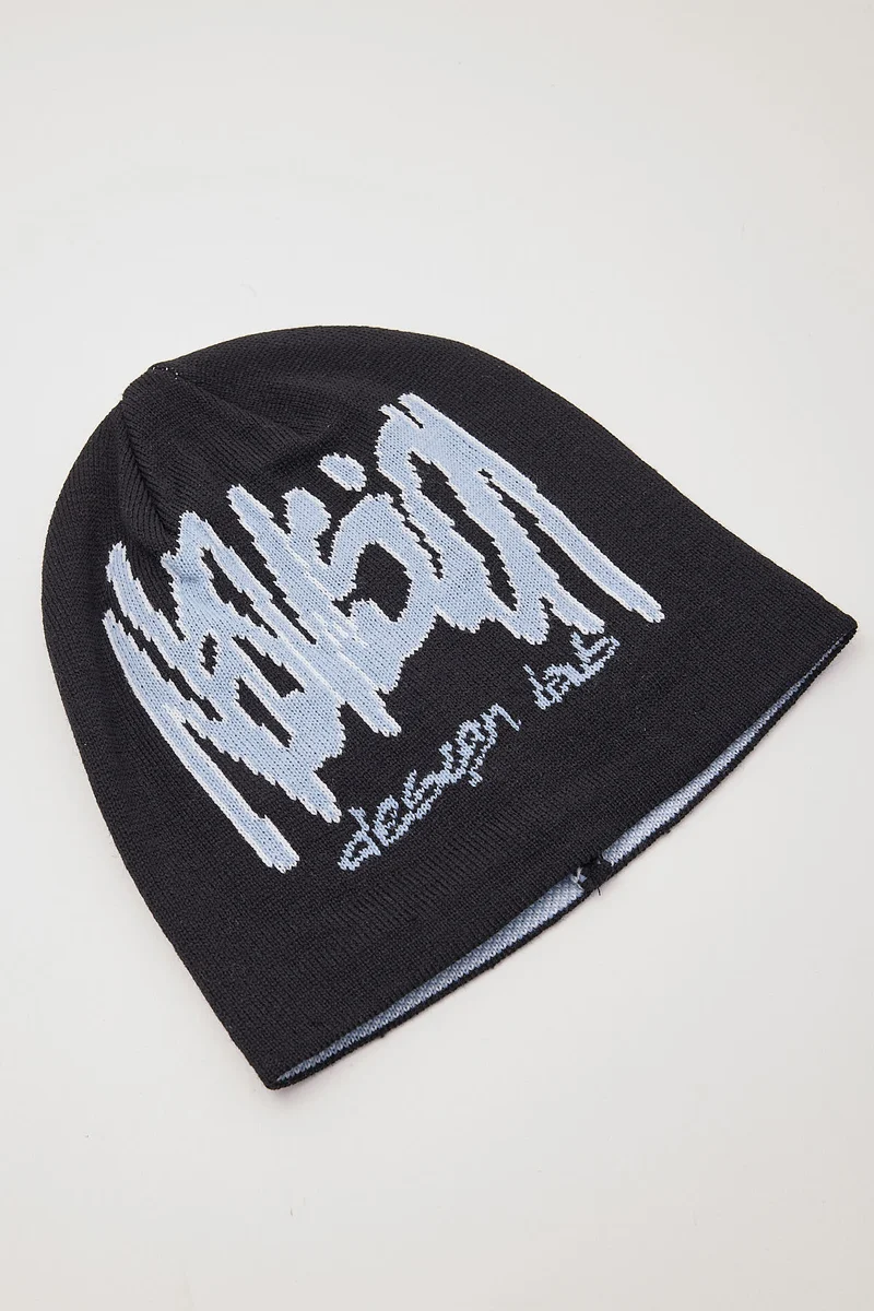 Neovision Radical Jacquard Skull Cap Beanie Black/Arctic Blue