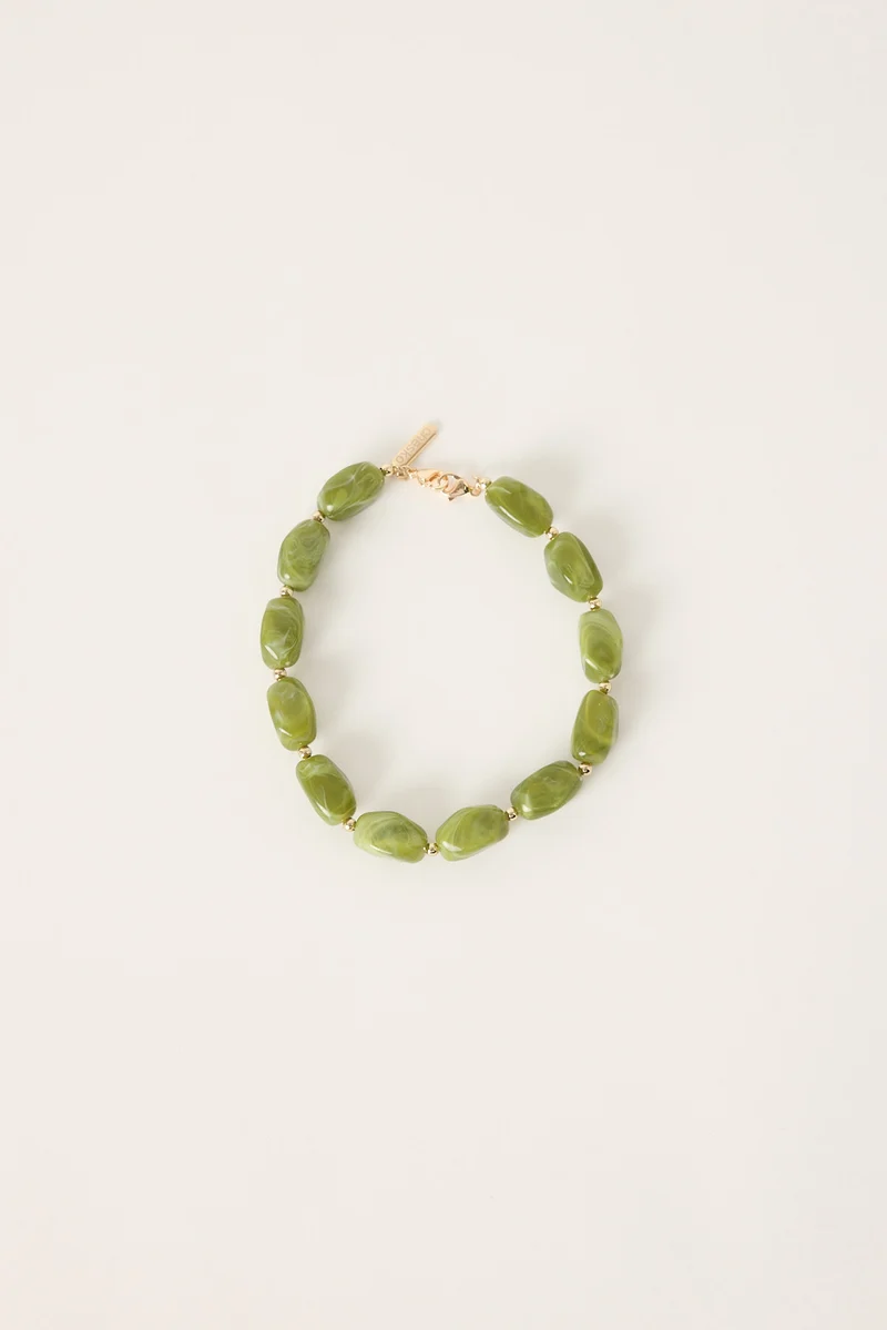 Chesko Beaded Phone Charm Stoned Green