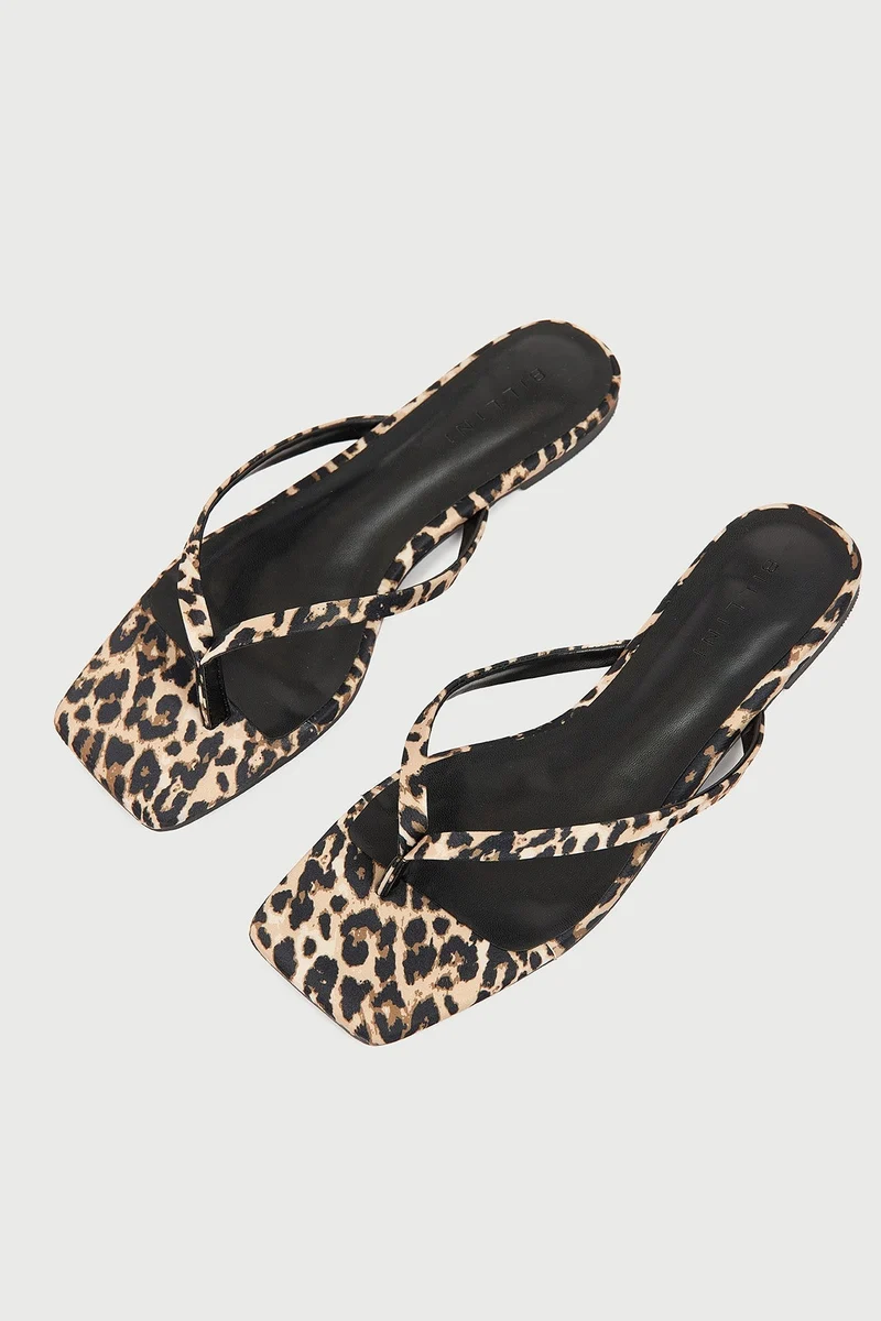 Billini Womens Tove Slide Leopard Leopard