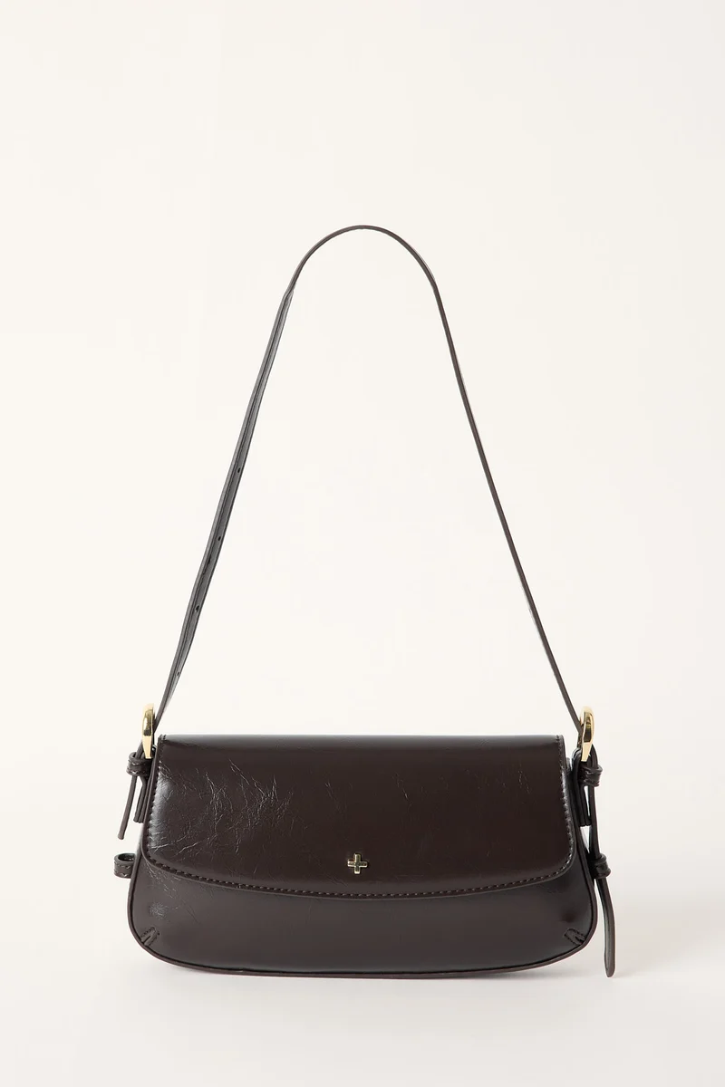 Peta + Jain Hailee Shoulder Bag Choc Shine Gold