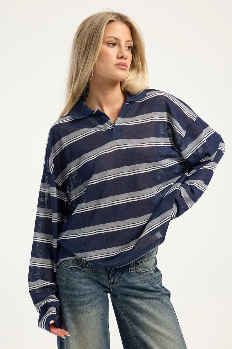 Lioness Rebels Jersey Navy Stripe