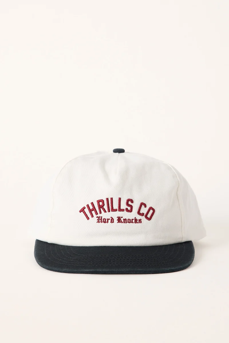 Thrills Hard Knocks College 5 Panel Cap Marshmallow