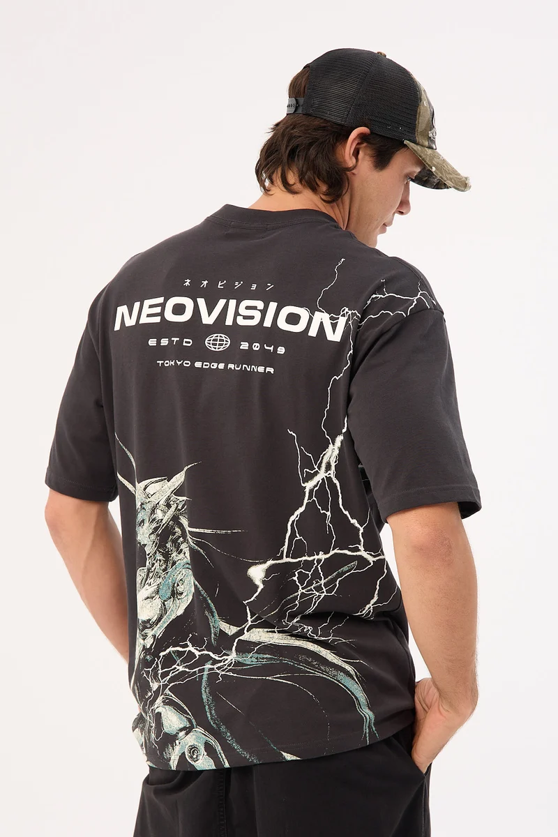 Neovision Electro Oversized Super Heavy Tee Black