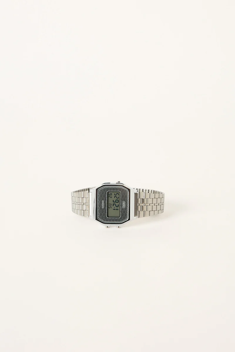 Casio A159WEVJ-7D Made in Japan Digital Watch Silver