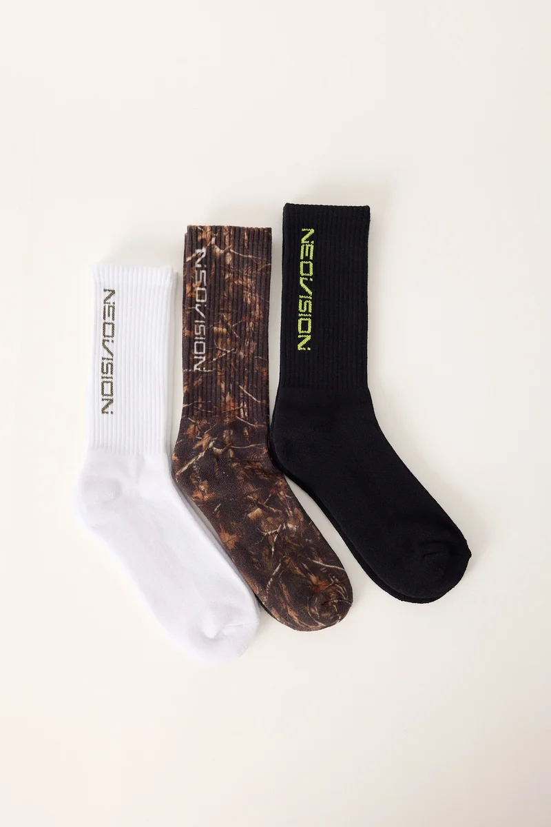Neovision Barricade Sock 3 Pack White/Black/Camo