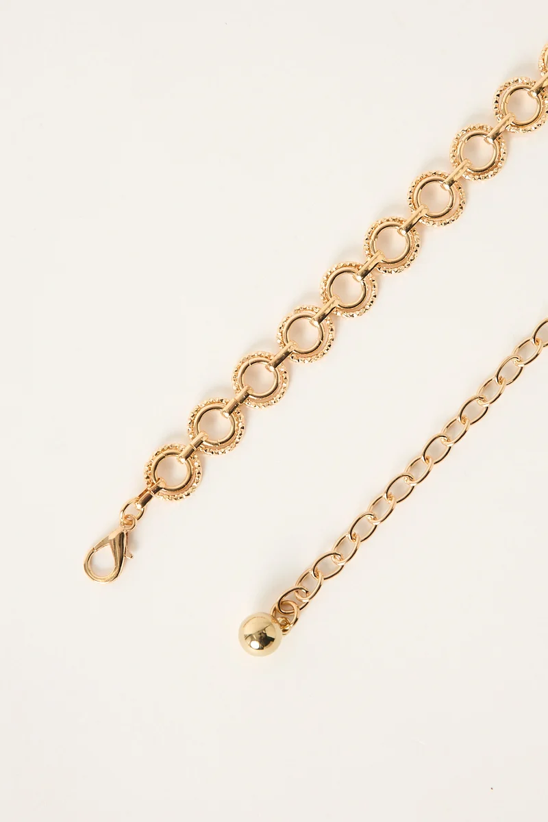 Token Linked Chain Belt Gold
