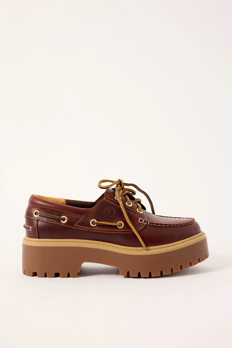 Womens Timberland Stone Street Boat Shoe Rootbeer