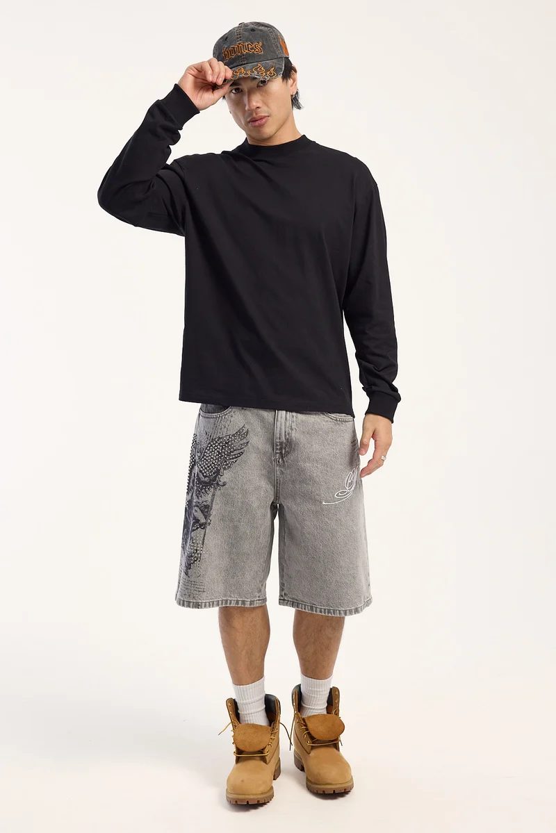 Neovision Exile Nexa Baggy Jort Light Grey