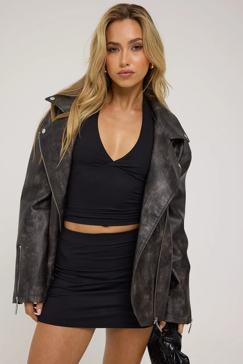 L&t Jersey Skort Black