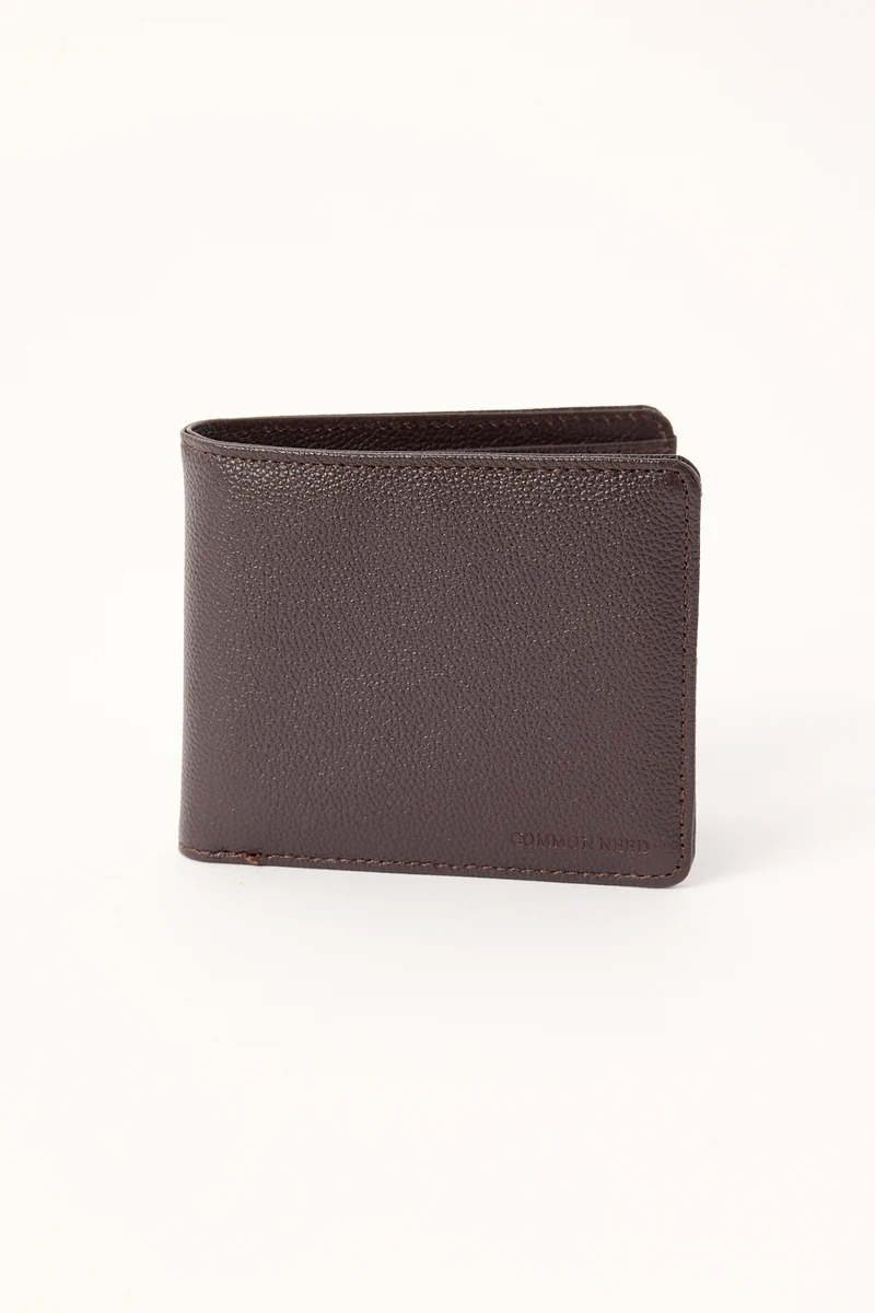 Common Need Classic Bi-Fold Wallet Brown