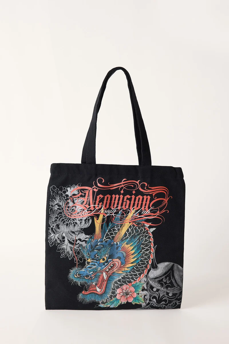 Neovision Yokai Shopper Tote Bag Washed Black