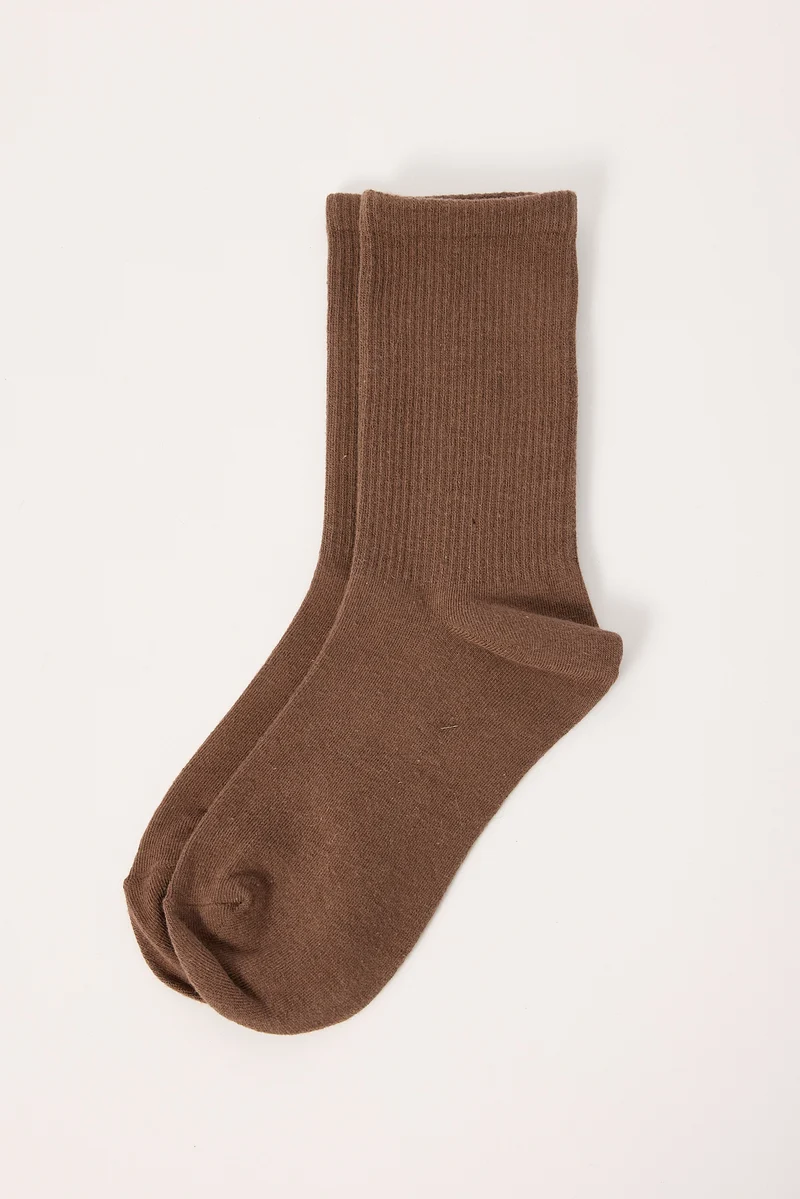 Token Staple Socks Brown