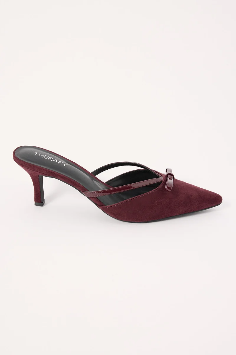 Therapy Womens Jojo Suede Heel Bordeaux Bordeaux