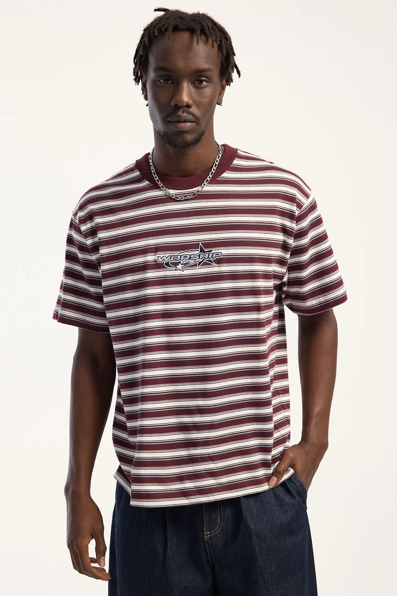 Worship Space Race Stripe Tee Puddle
