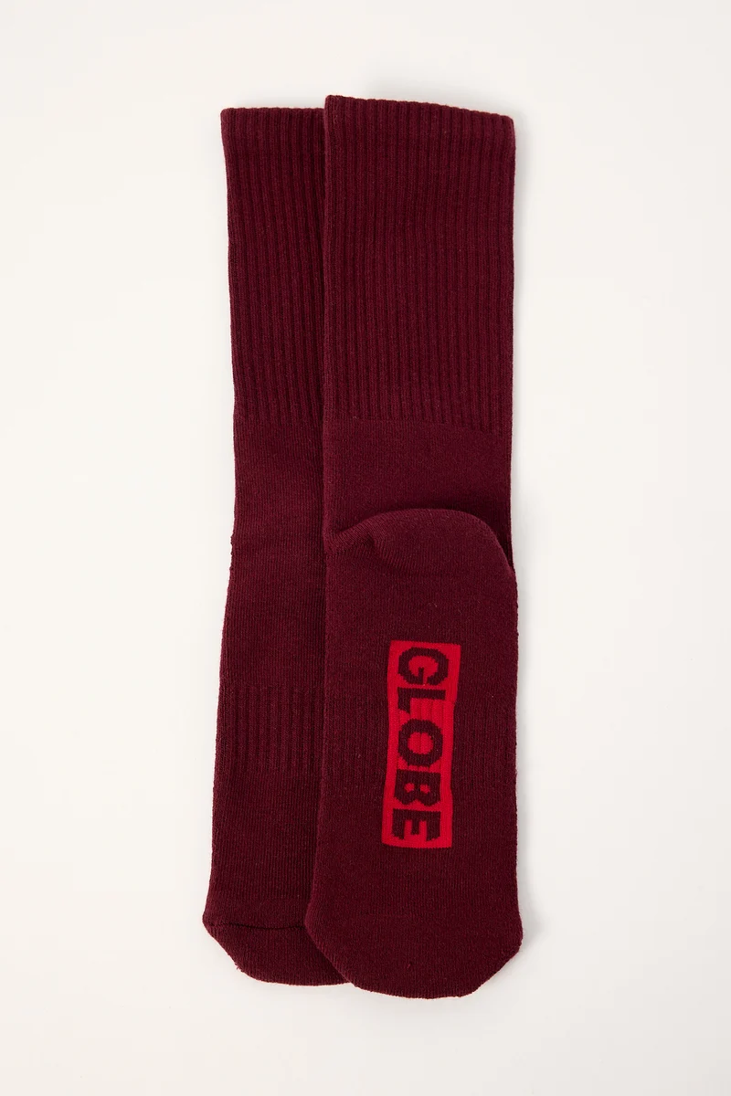 Globe Single Sock Maroon