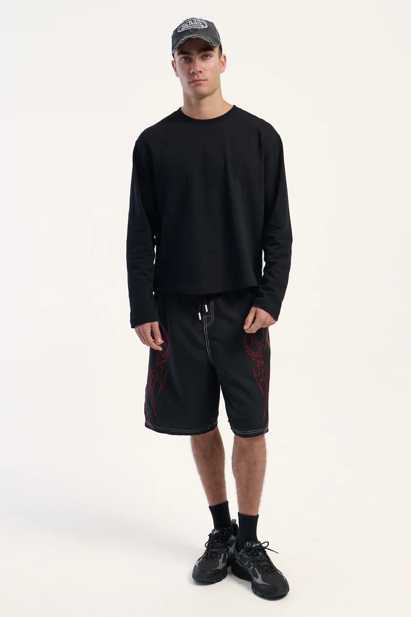 Neovision Ravage Elastic Waist Boardshort Black/White