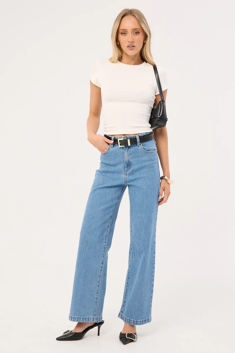 Abrand 94 High Wide Petite Jean Debbie Blue