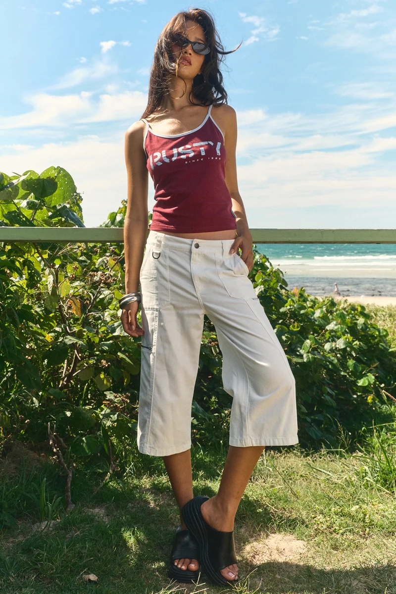 Rusty It Gyrl 3/4 Pant White
