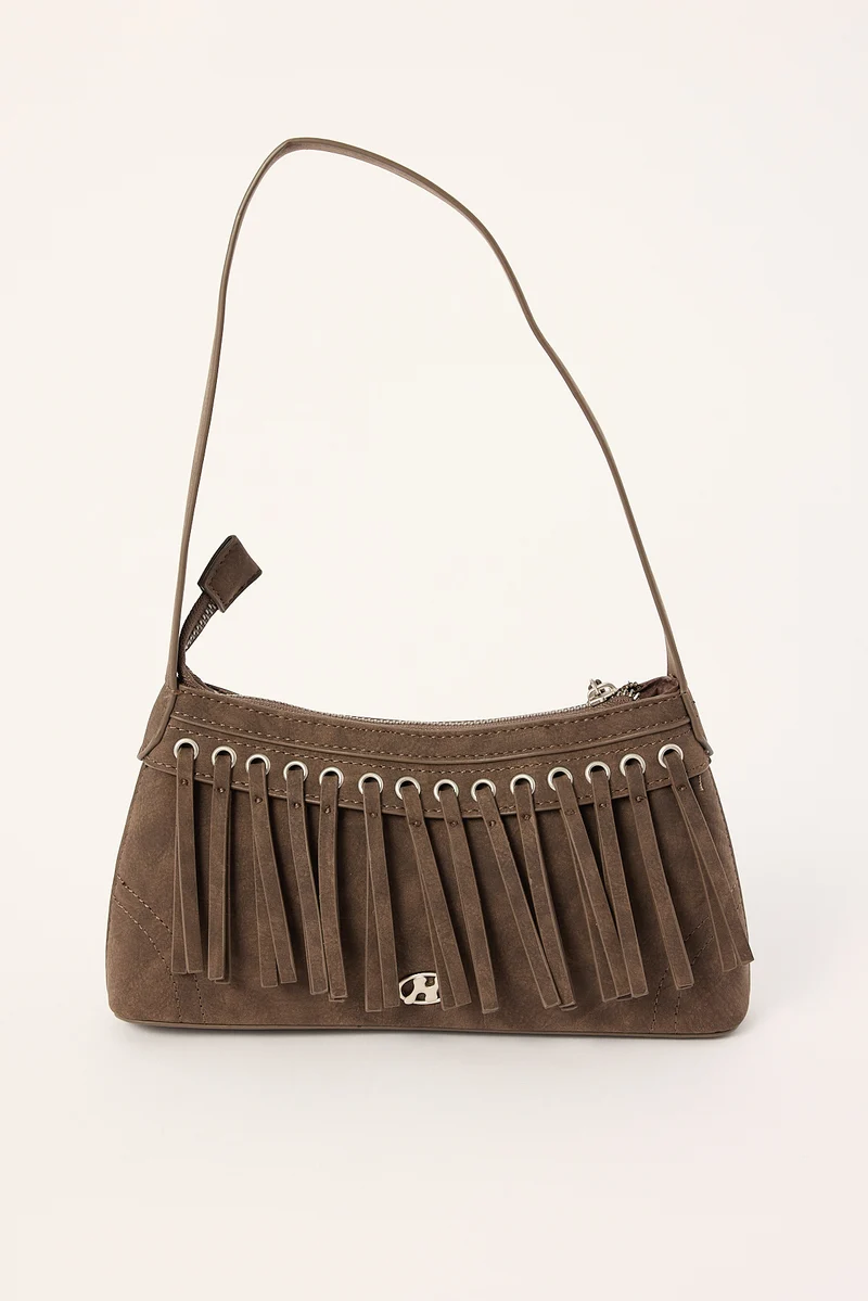 Neovision Cinder Fringe Shoulder Bag Brown