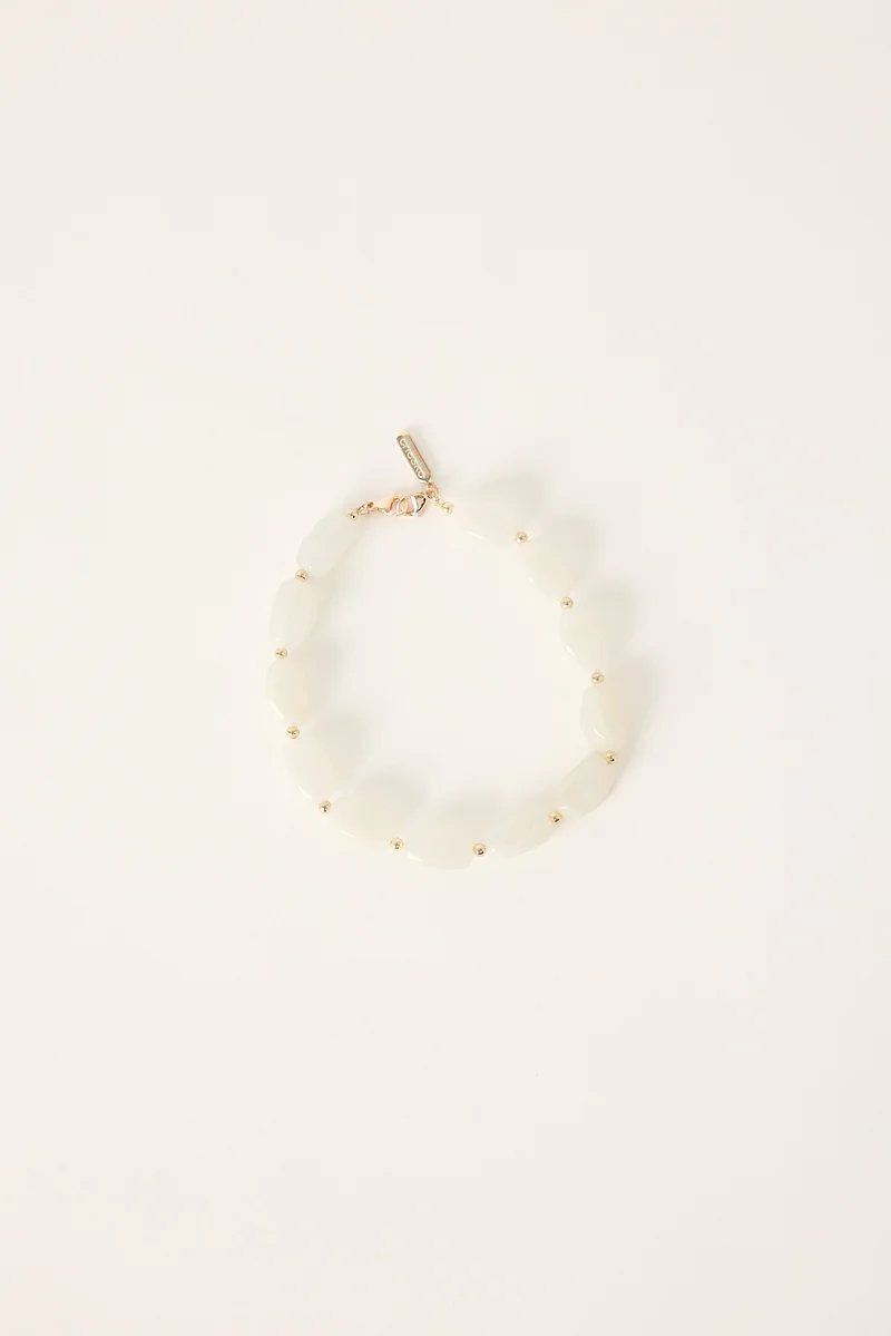 Chesko Beaded Phone Charm Stoned White