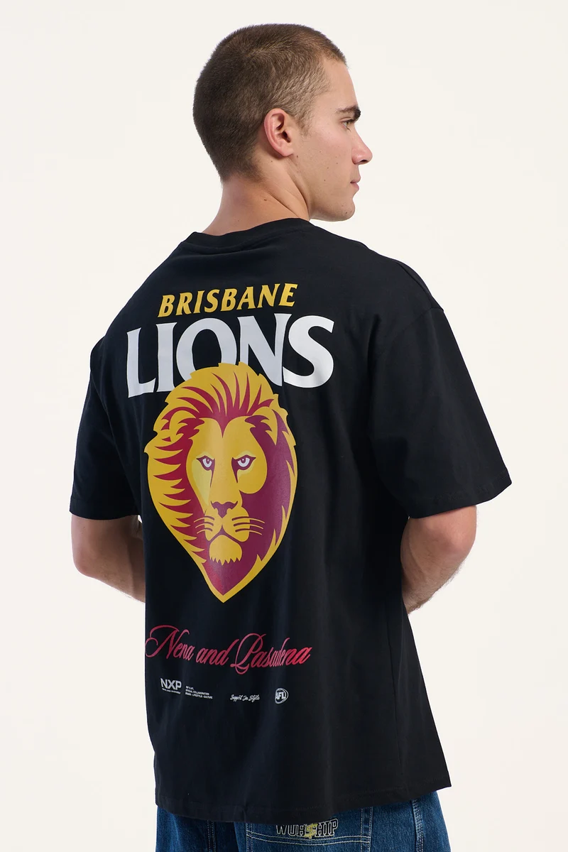 Nena & Pasadena NXP x AFL Brisbane Lions Season Tee Jet Black