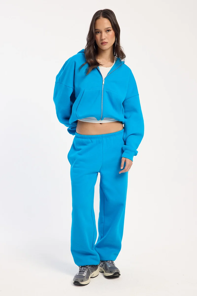 Luck & Trouble Solara Fleece Cuff Track Pant Marine Blue