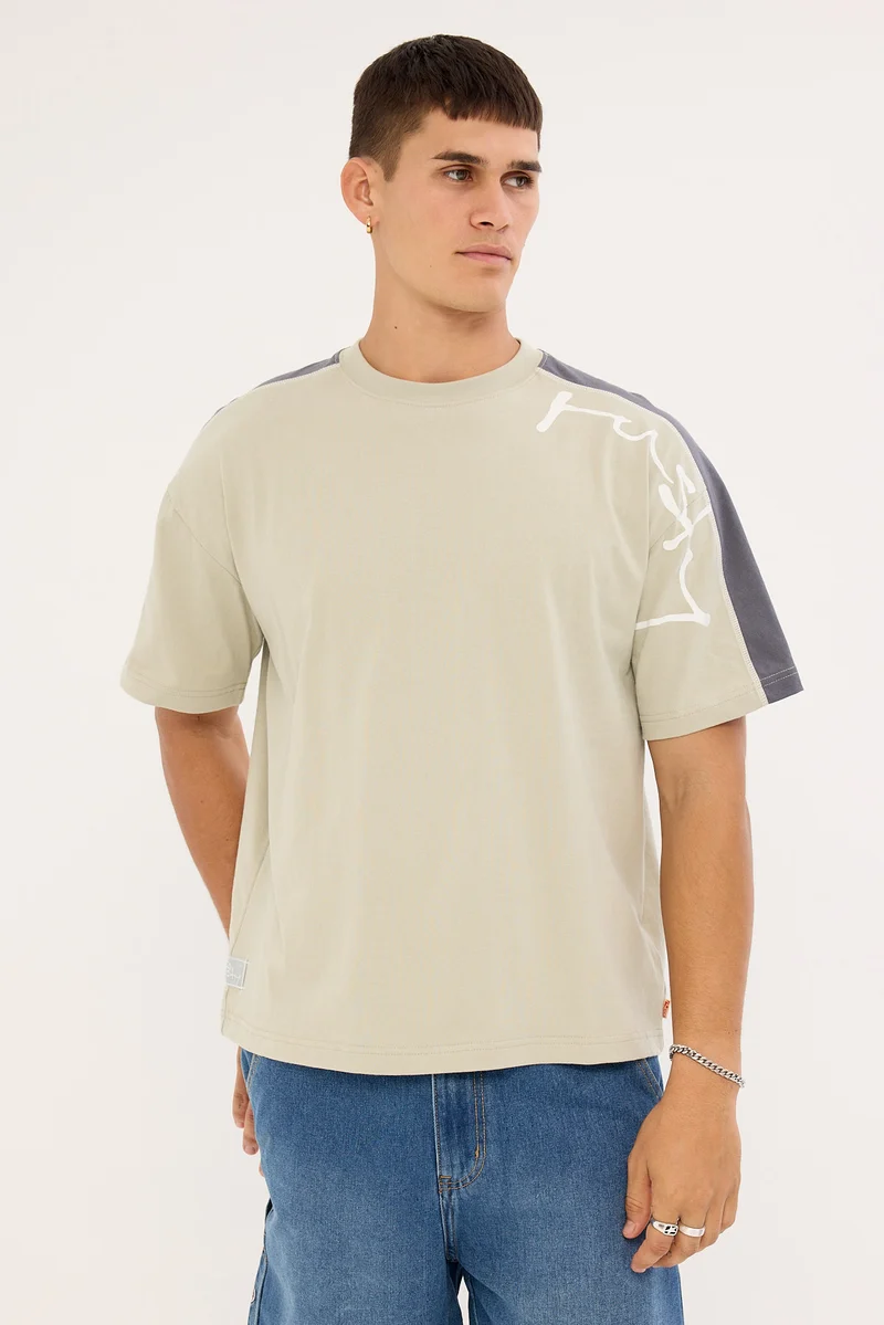 Rusty Lost It Cropped Tee Stone