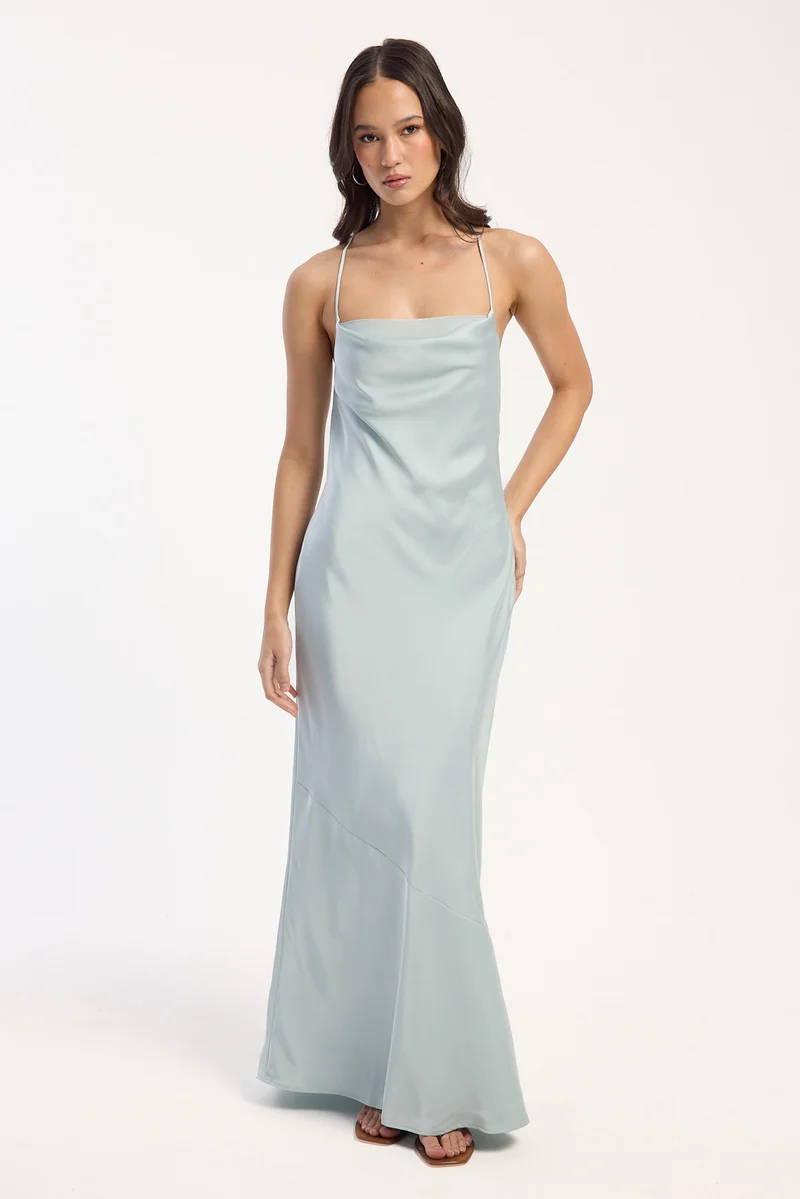 Perfect Stranger Leena Cowl Maxi Dress Sea Mist