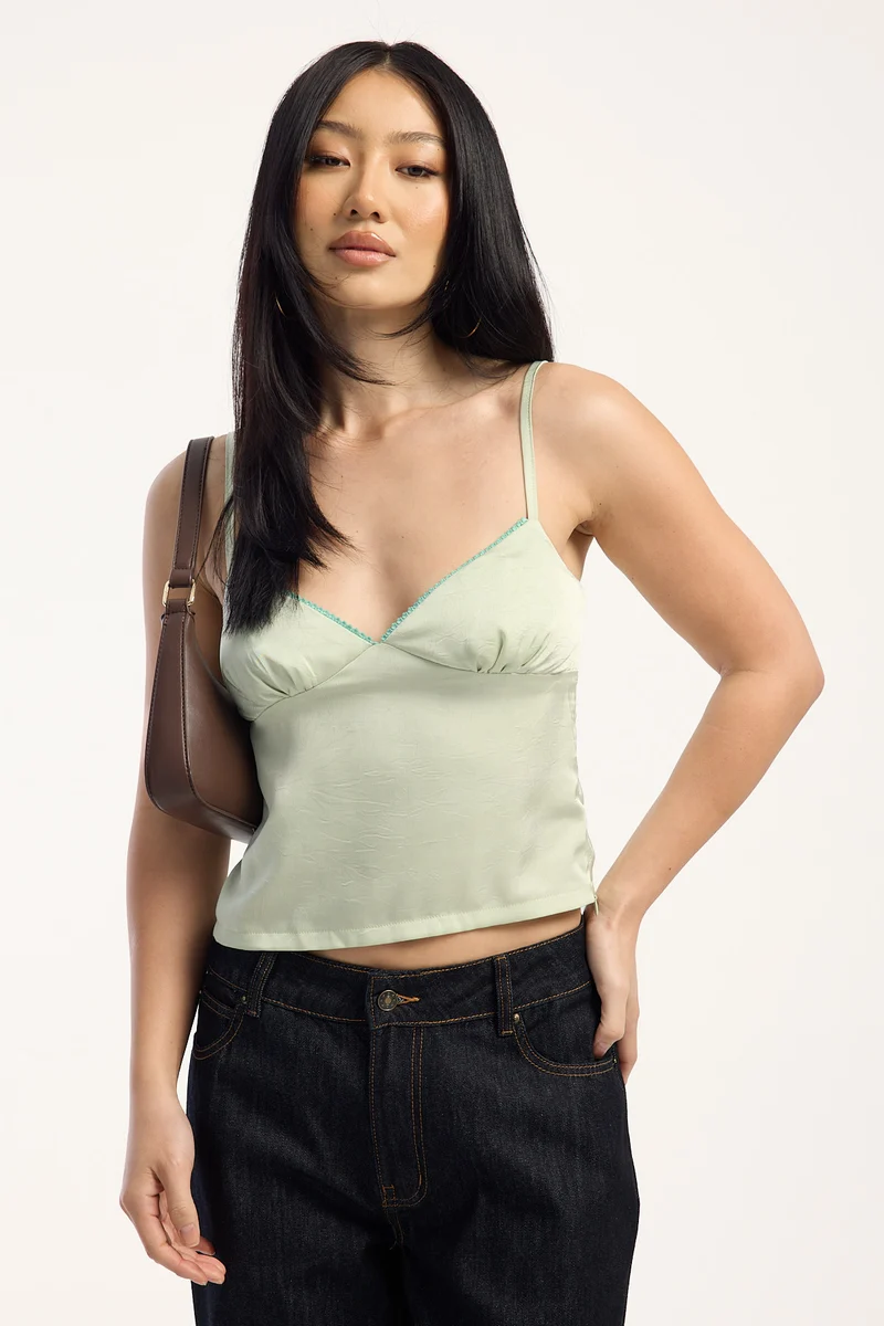 Motel Chatura Top Sage Satin