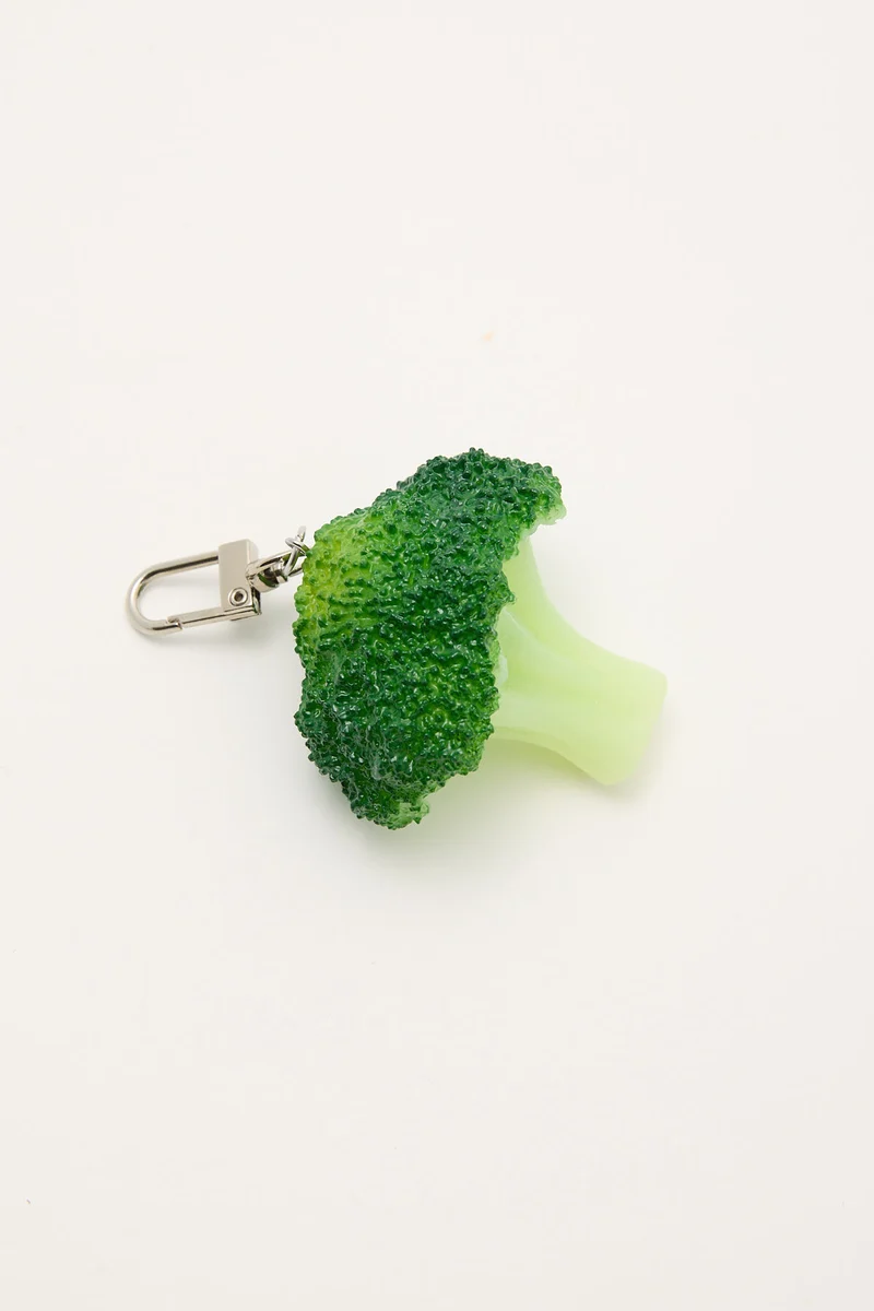 Token Broccoli Keyring Green