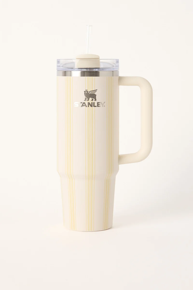 Stanley The Quencher H2.0 Flowstate Tumbler 30oz Cream Picnic Stripe