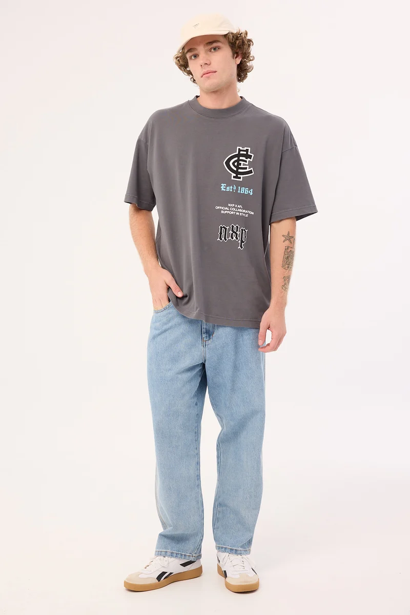 Nena & Pasadena Carlton Stack Tee Pigment Charcoal