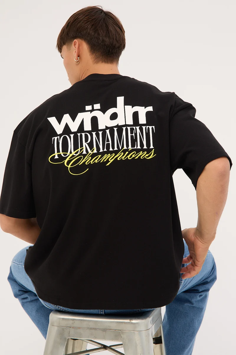 Wndrr Tournament Heavy Weight Tee Black