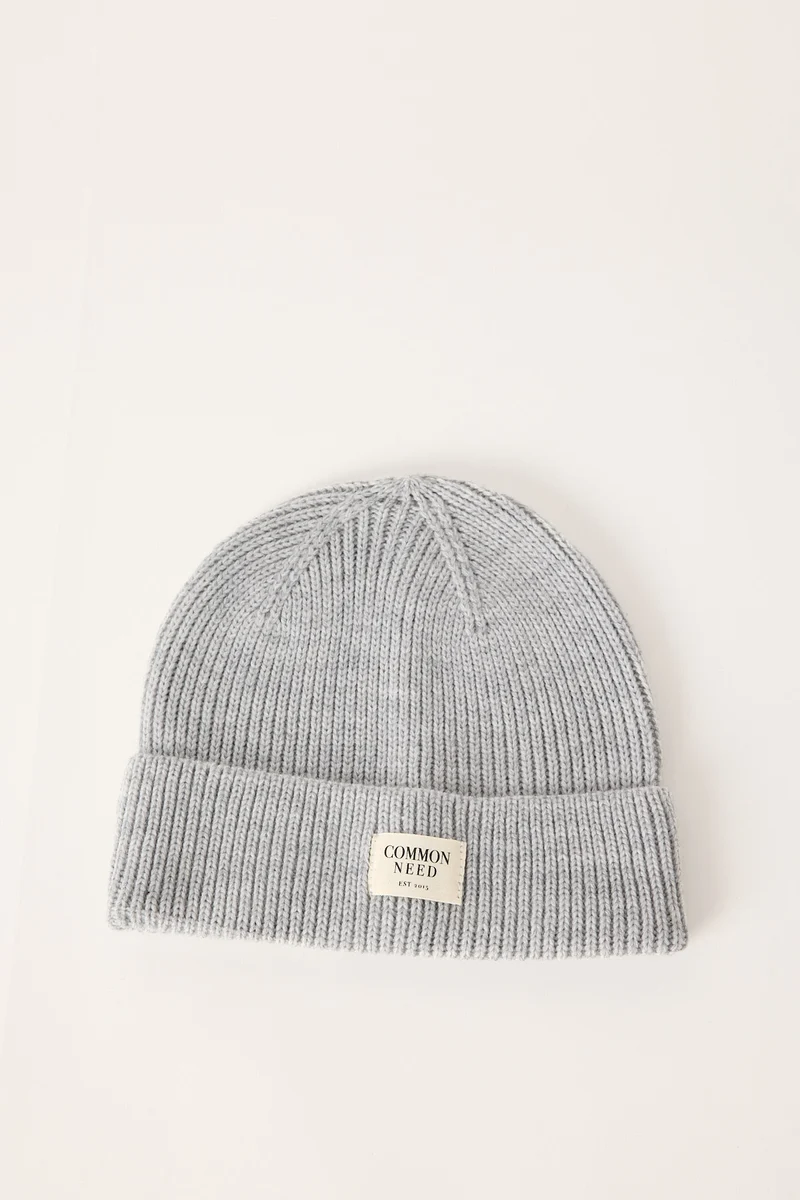 Common Need Subtle Low Profile Beanie Snow Marle