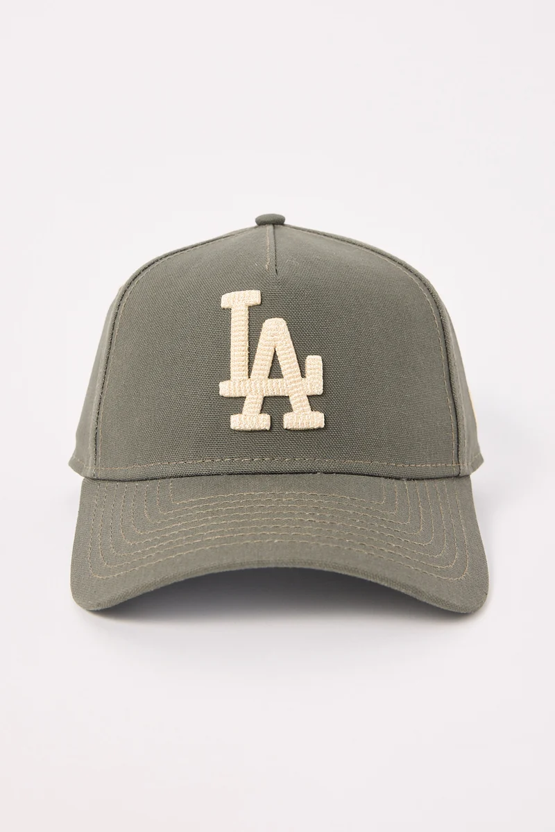 New Era 9Forty A-Frame Moss Canvas Chainstitch Los Angeles Dodg Moss/Moss UV