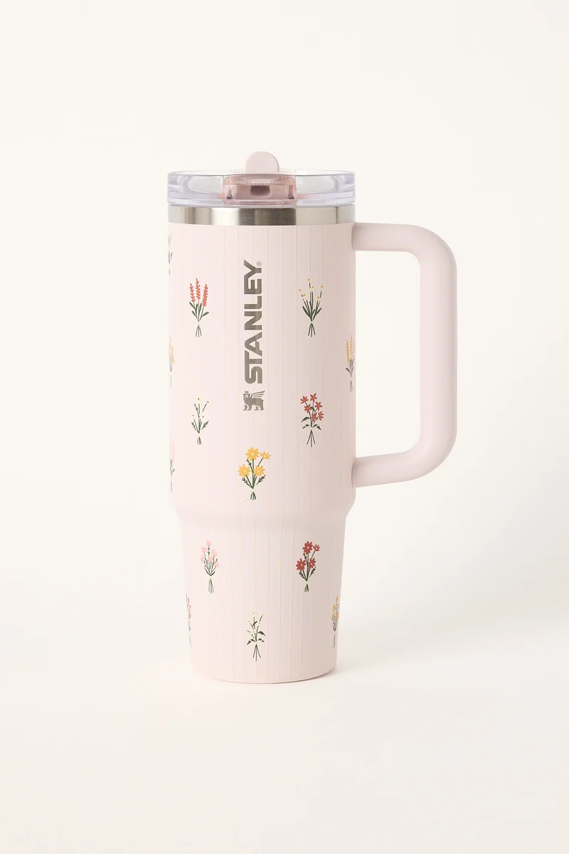 Stanley The Quencher H2.0 Flowstate Tumbler 30oz Rose Quartz Bouquets