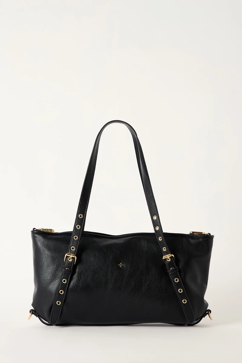 Peta + Jain Xanthi Shoulder Bag Black Grain