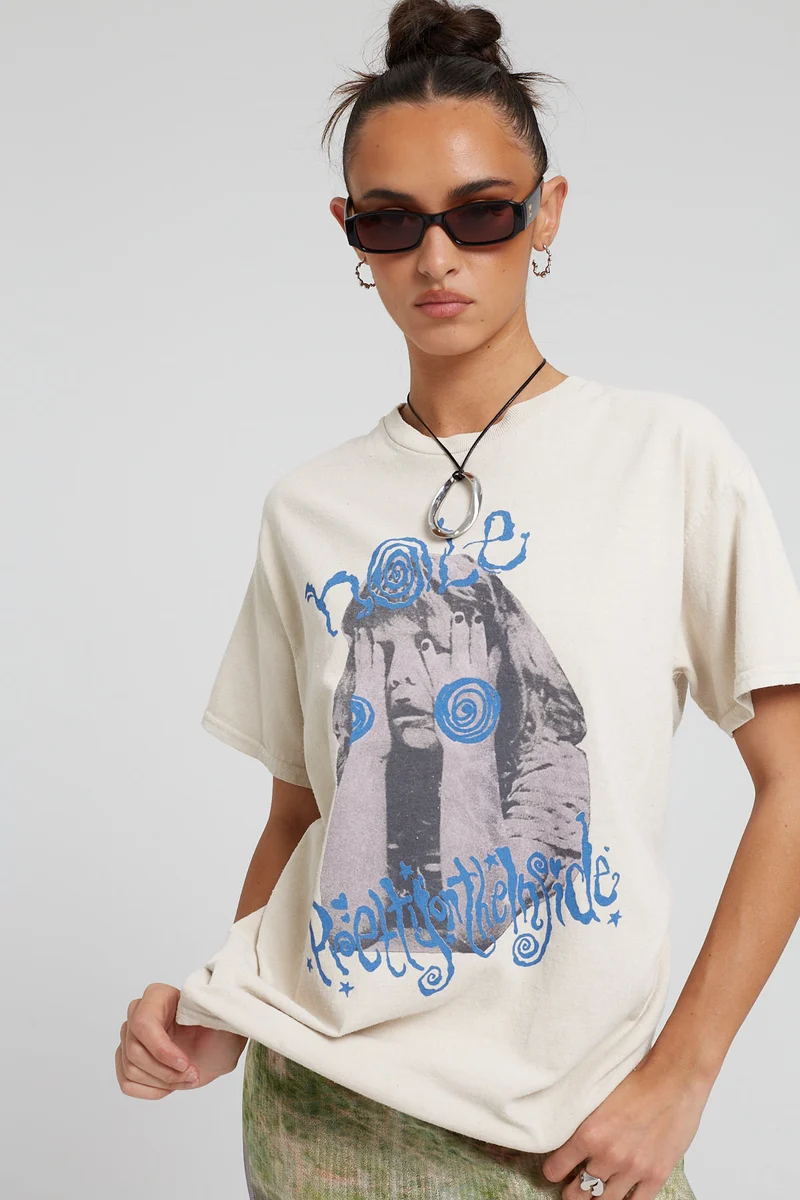 Basic Pleasure Mode Hole Love Spell Courtney Tee Ecru