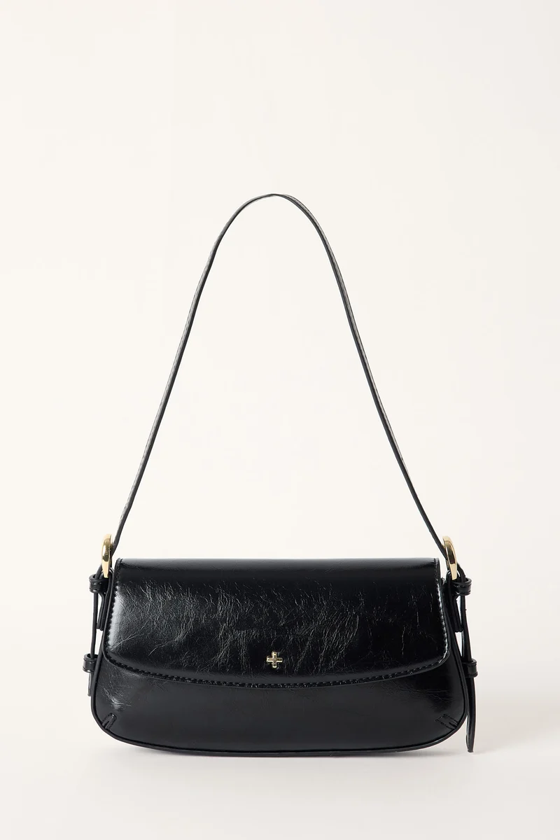 Peta + Jain Hailee Shoulder Bag Black Shine Gold